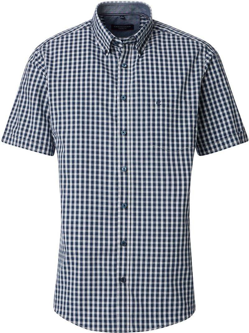 Casa Moda Short Sleeve Freizeithemd Check Navy - Größe XXL von Casa Moda