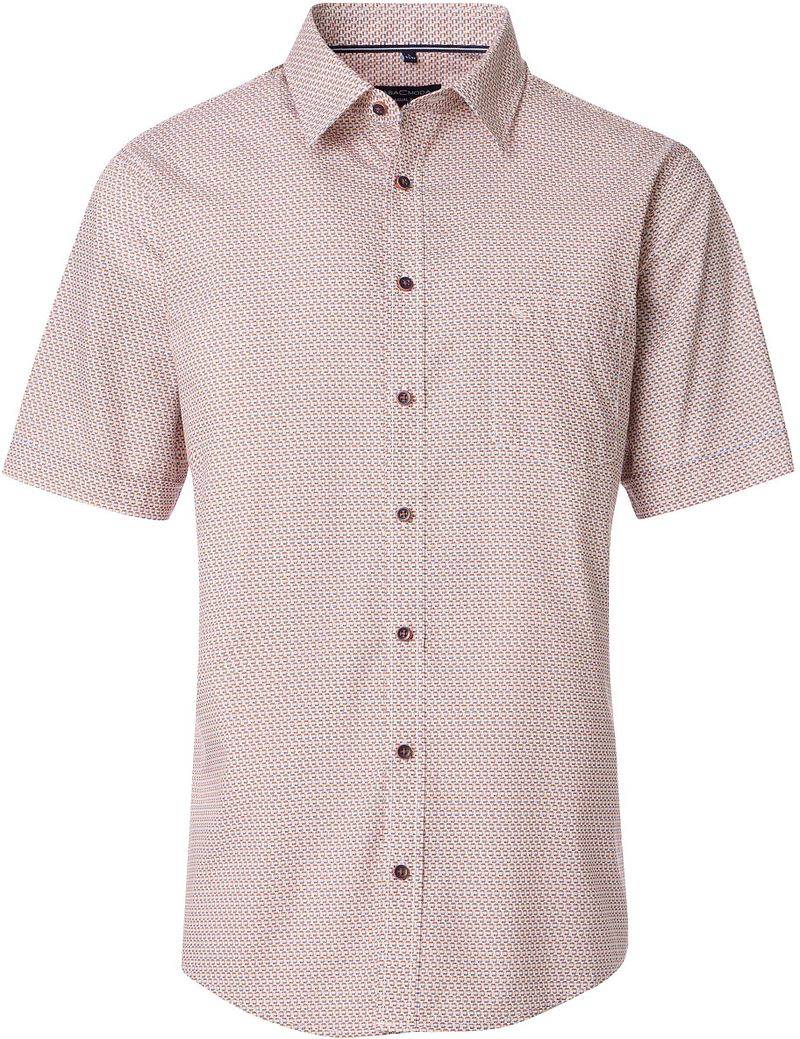 Casa Moda Short Sleeve Freizeithemd Druck Orange - Größe M von Casa Moda