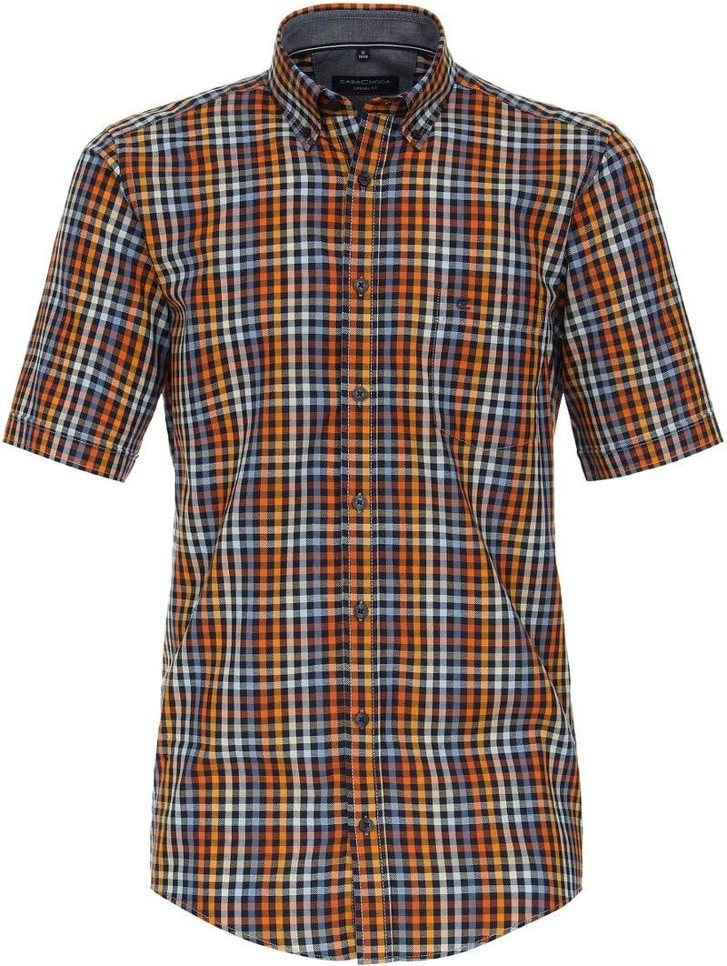 Casa Moda Short Sleeve Freizeithemd Kariert Mehrfarbig - Größe L von Casa Moda