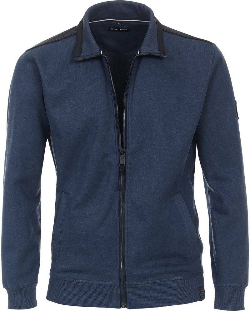 Casa Moda Sport Strickjacke Zip Blau Indigo - Größe XXL von Casa Moda