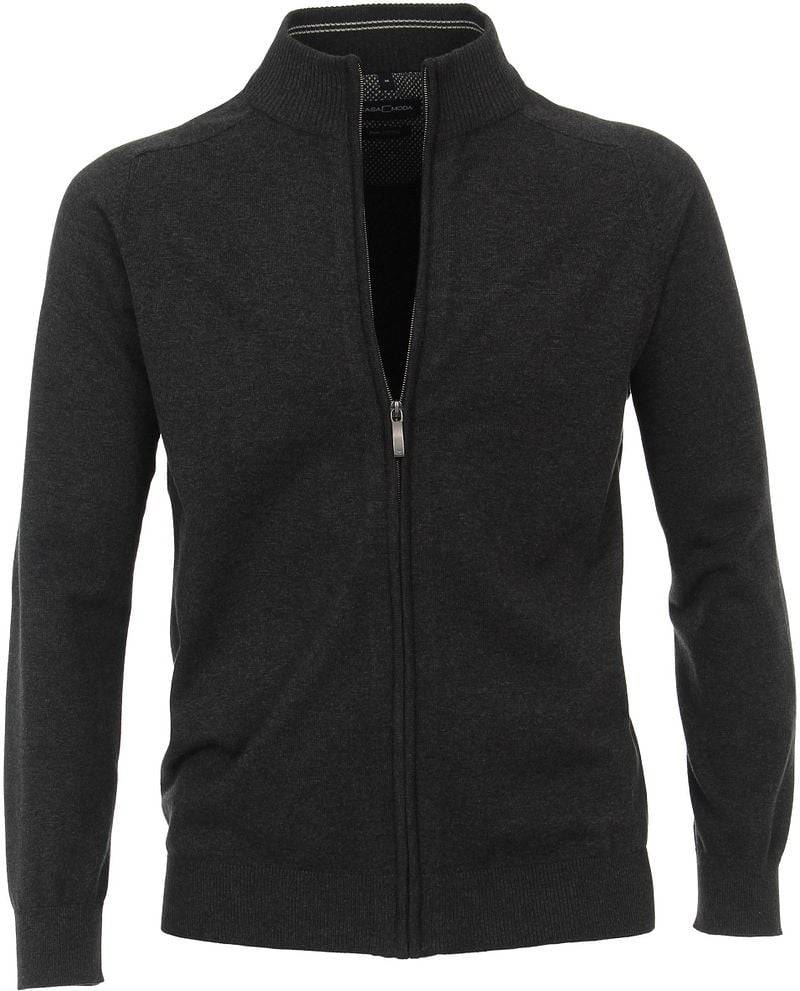 Casa Moda Strickjacke Zip Anthrazit - Größe XXL von Casa Moda