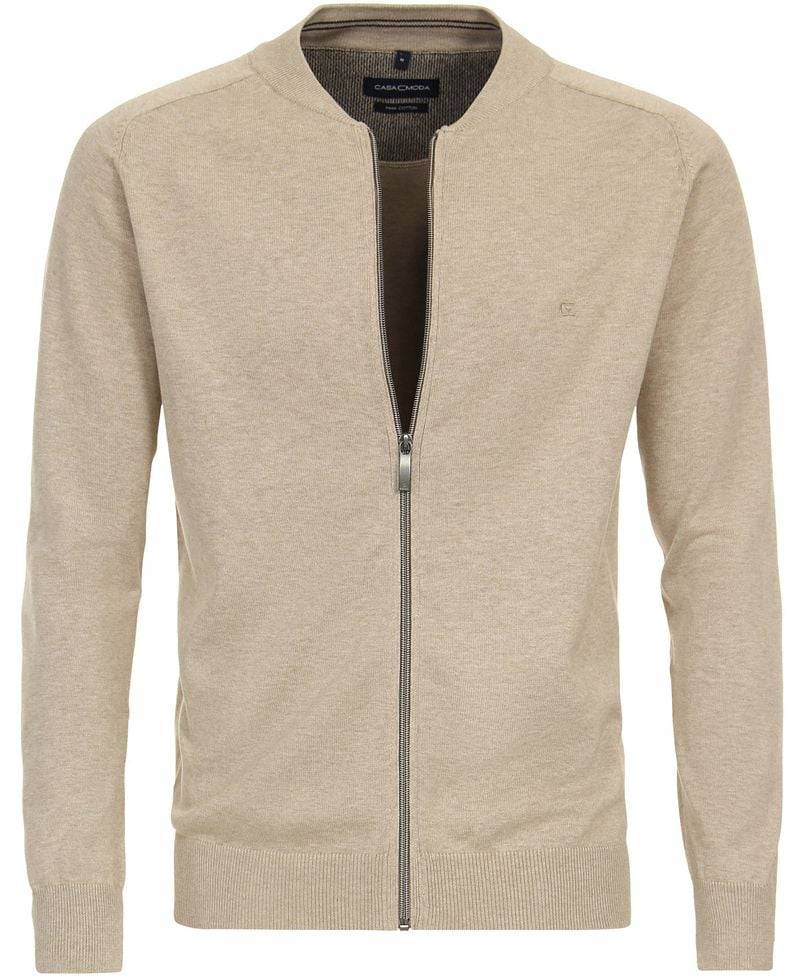 Casa Moda Strickjacke Zip Beige - Größe 3XL von Casa Moda