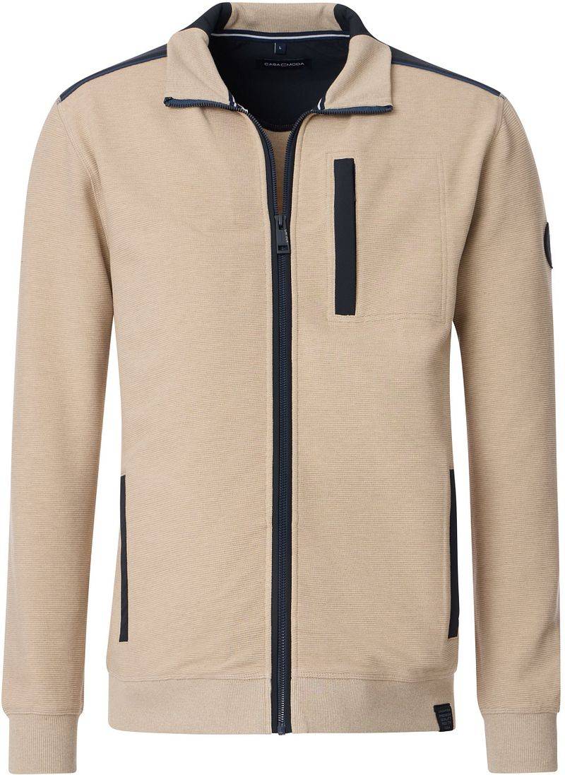 Casa Moda Strickjacke Zip Beige - Größe XL von Casa Moda
