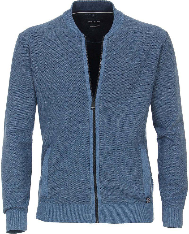 Casa Moda Strickjacke Zip Blau  - Größe 3XL von Casa Moda