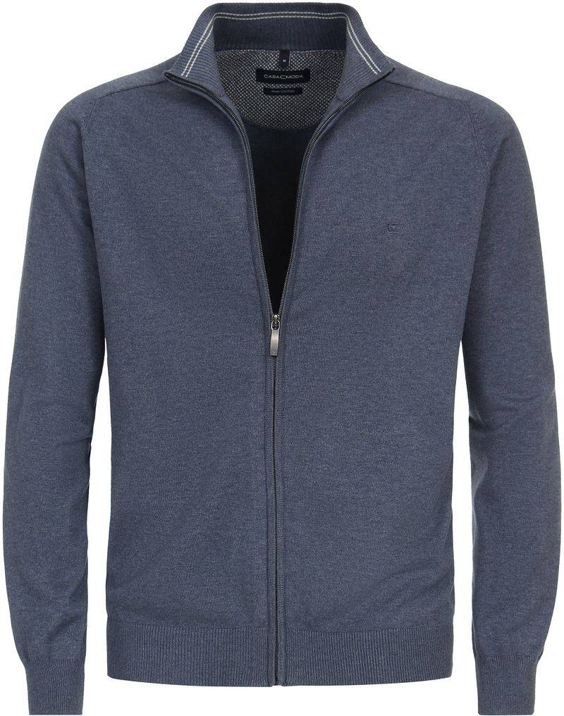 Casa Moda Strickjacke Zip Blau - Größe 3XL von Casa Moda