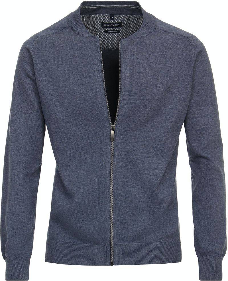 Casa Moda Strickjacke Zip Blau - Größe M von Casa Moda