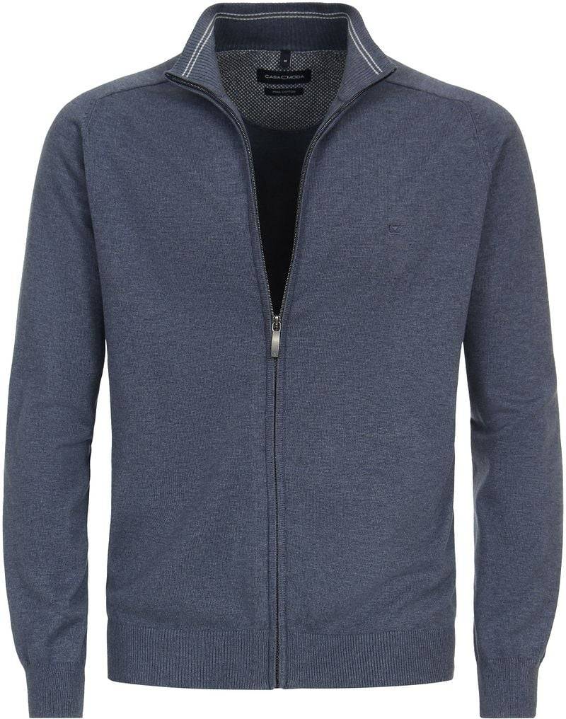 Casa Moda Strickjacke Zip Blau - Größe XXL von Casa Moda