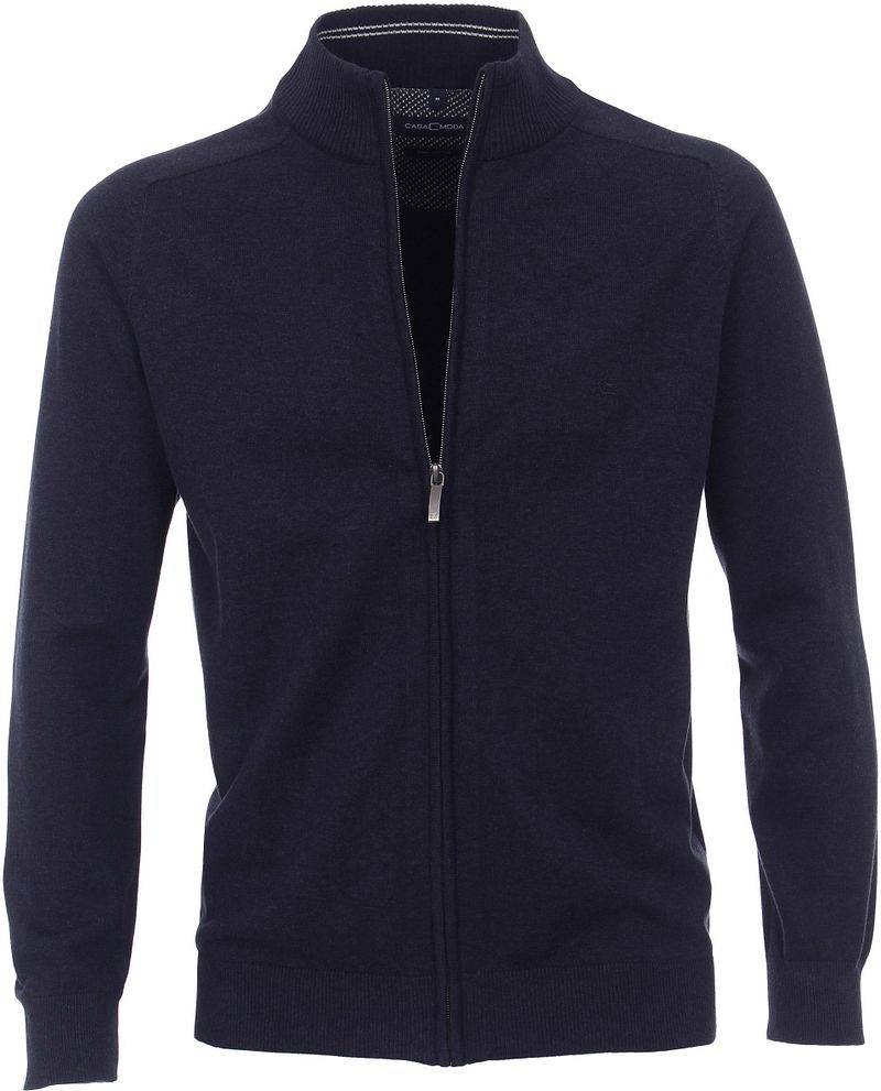 Casa Moda Strickjacke Zip Dunkelblau - Größe 5XL von Casa Moda