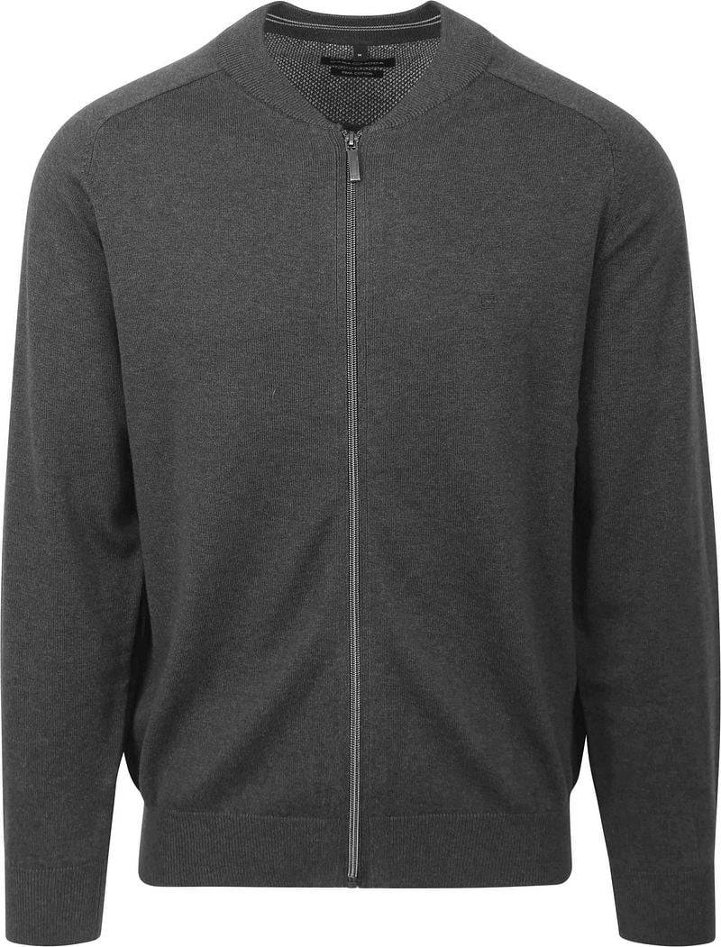 Casa Moda Strickjacke Zip Dunkelgrau - Größe XXL von Casa Moda