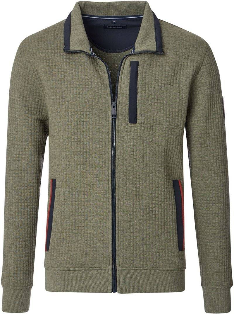 Casa Moda Strickjacke Zip Grün - Größe 4XL von Casa Moda