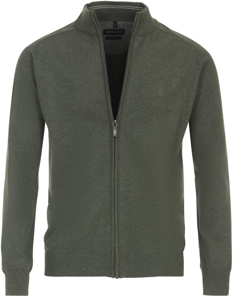 Casa Moda Strickjacke Zip Grün - Größe 5XL von Casa Moda