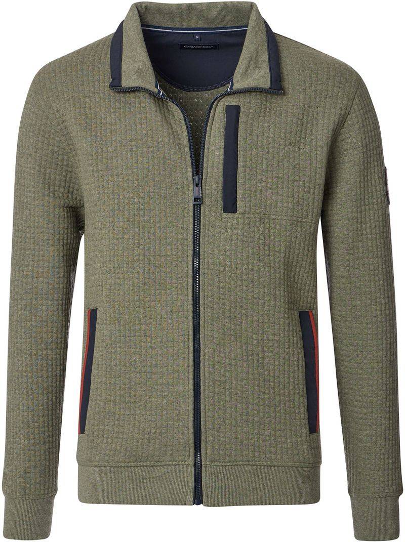 Casa Moda Strickjacke Zip Grün - Größe L von Casa Moda