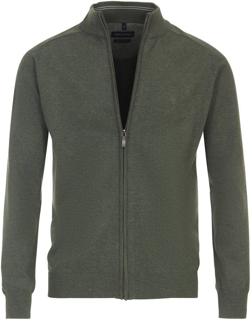 Casa Moda Strickjacke Zip Grün - Größe XXL von Casa Moda