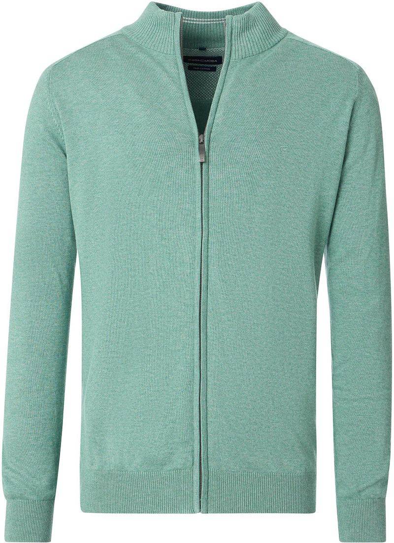 Casa Moda Strickjacke Zip Hellgrün - Größe XXL von Casa Moda
