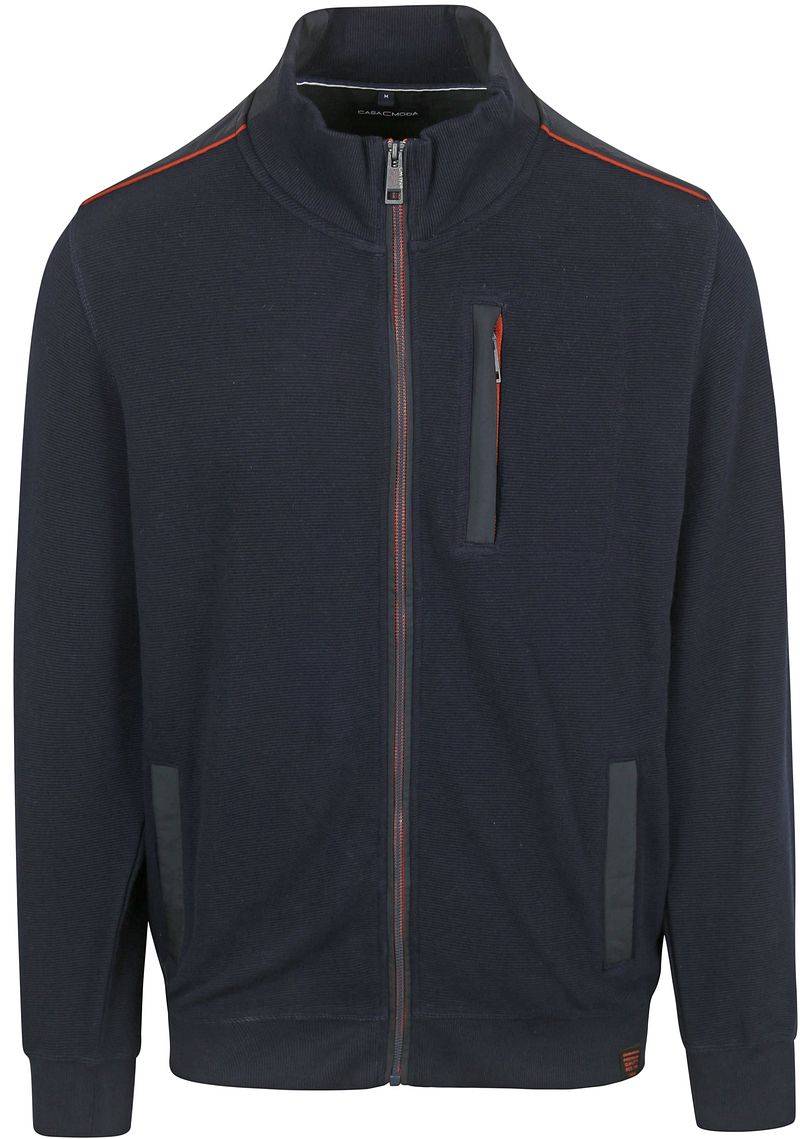 Casa Moda Strickjacke Zip Navy - Größe XL von Casa Moda