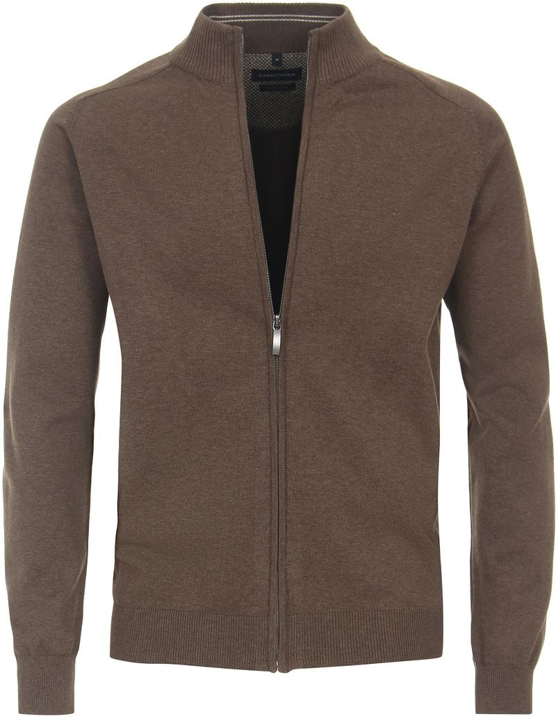 Casa Moda Strickjacke Zip Petrol Braun - Größe XXL Casa Moda Strickjacke Zip Petrol Braun - Größe XXL von Casa Moda