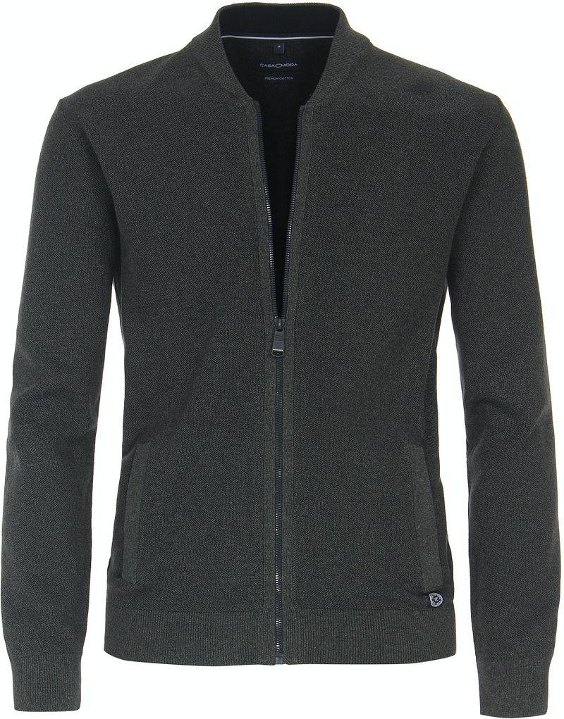 Casa Moda Zip Strickjacke Anthrazit - Größe 3XL von Casa Moda