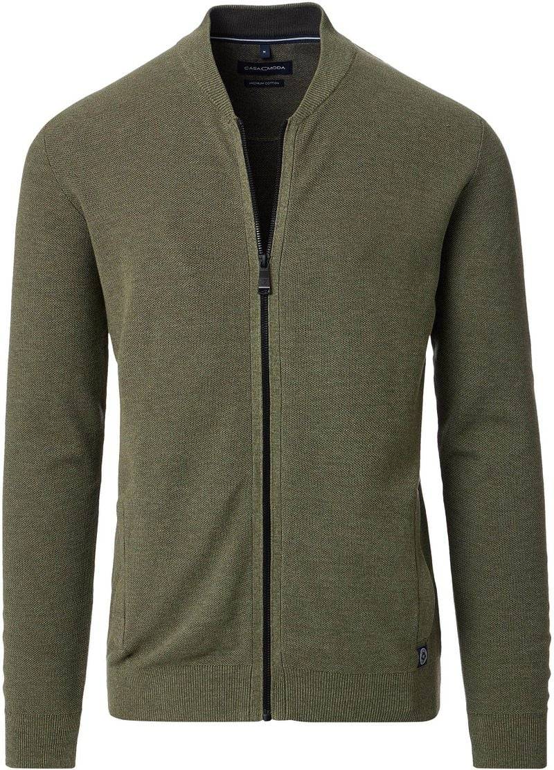 Casa Moda Zip Strickjacke Grün - Größe M von Casa Moda