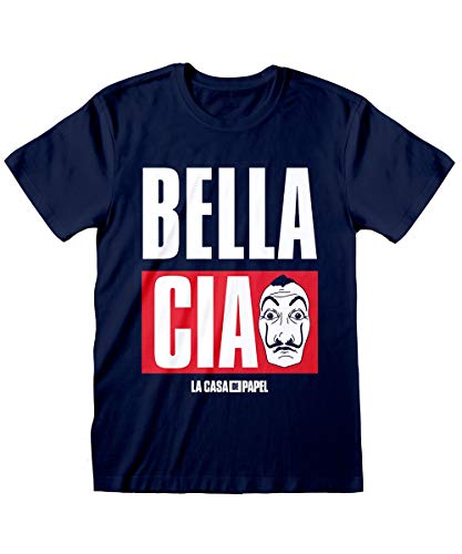 Casa de Papel Herren La Casa Di Papa-T-Shirt-Bella Ciao XL, Mehrfarbig Casa de Papel Herren La Casa Di Papa-T-Shirt-Bella Ciao XL, Mehrfarbig von Casa de Papel