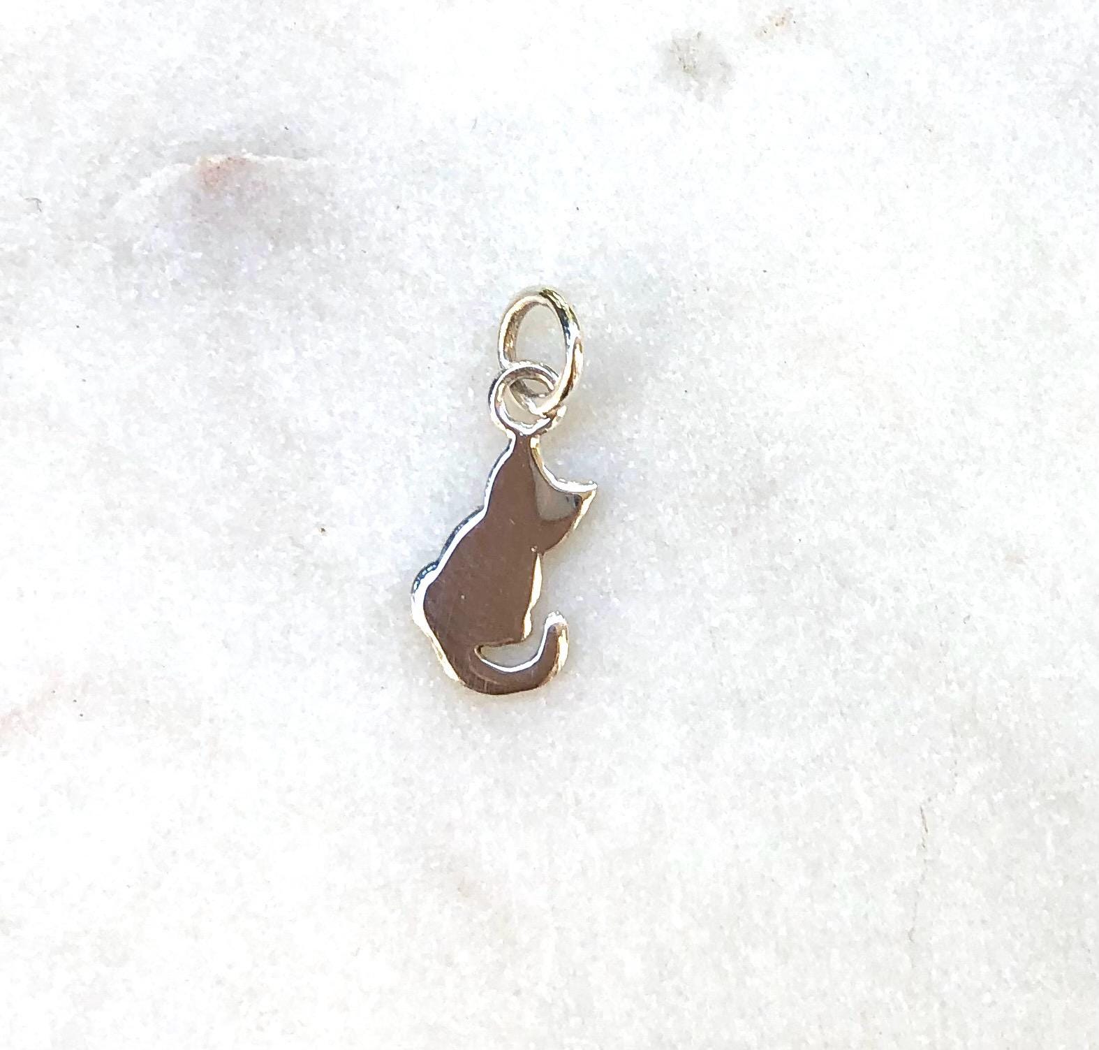 Katzen Anhänger 925 Sterling Silber von CasaAzulJewelry