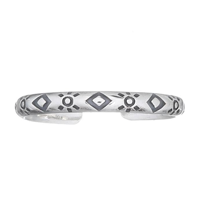 Silberner Zehen Ring/Verstellbarer Für Zehe Aus Sterling Silber/ Boho Mit Sonnen Muster Silberner Zehen Ring/Verstellbarer Für Zehe Aus Sterling Silber/ Boho Mit Sonnen Muster von CasaAzulJewelry
