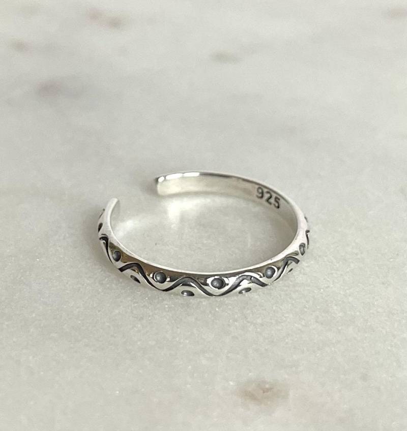 Silberner Zehen Ring/Verstellbarer Für Zehe Aus Sterling Silber Silberner Zehen Ring/Verstellbarer Für Zehe Aus Sterling Silber von CasaAzulJewelry