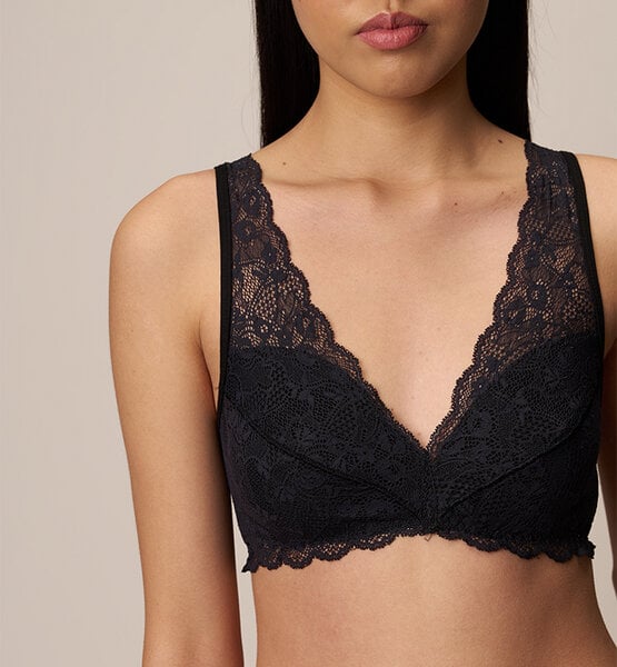 CASAGiN Bralette-BH aus natürlichem Bio-Stoff und weicher Öko-Spitze mit schlichtem Design von CASAGiN