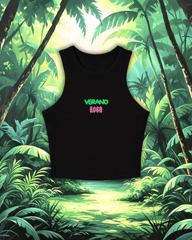 Ausgestattet Mit Micro Rib Racer Tank Top Karol G Verano Rosa Design von CasaNAYA