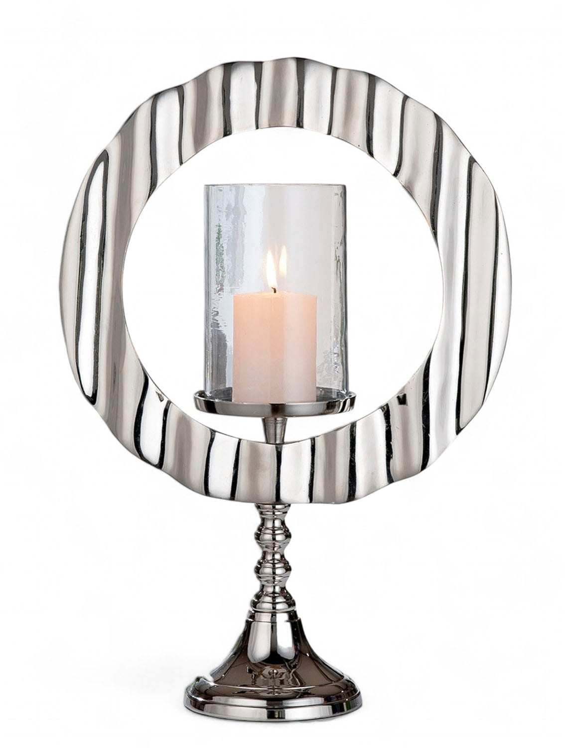 Casablanca by Gilde Windlicht "Kerzenleuchter Circulus silber" von Casablanca By Gilde