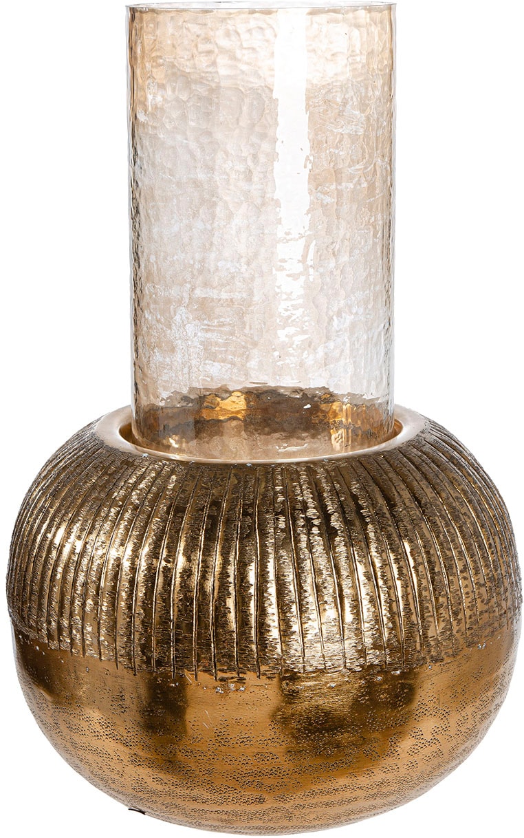 Casablanca by Gilde Windlicht "Windlicht rund; zylindrisch Haley goldfarben" von Casablanca By Gilde