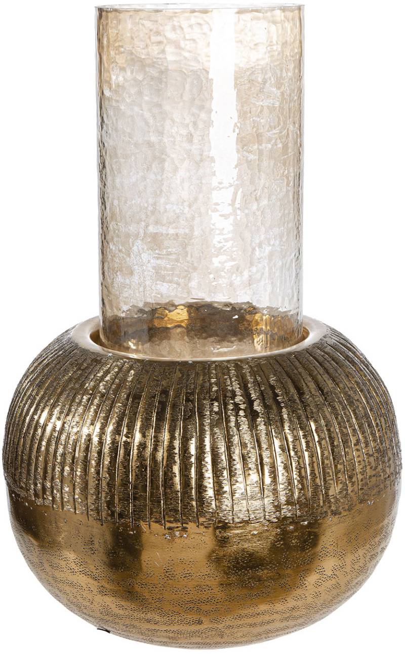 Casablanca by Gilde Windlicht "Windlicht rund; zylindrisch Haley goldfarben" von Casablanca By Gilde
