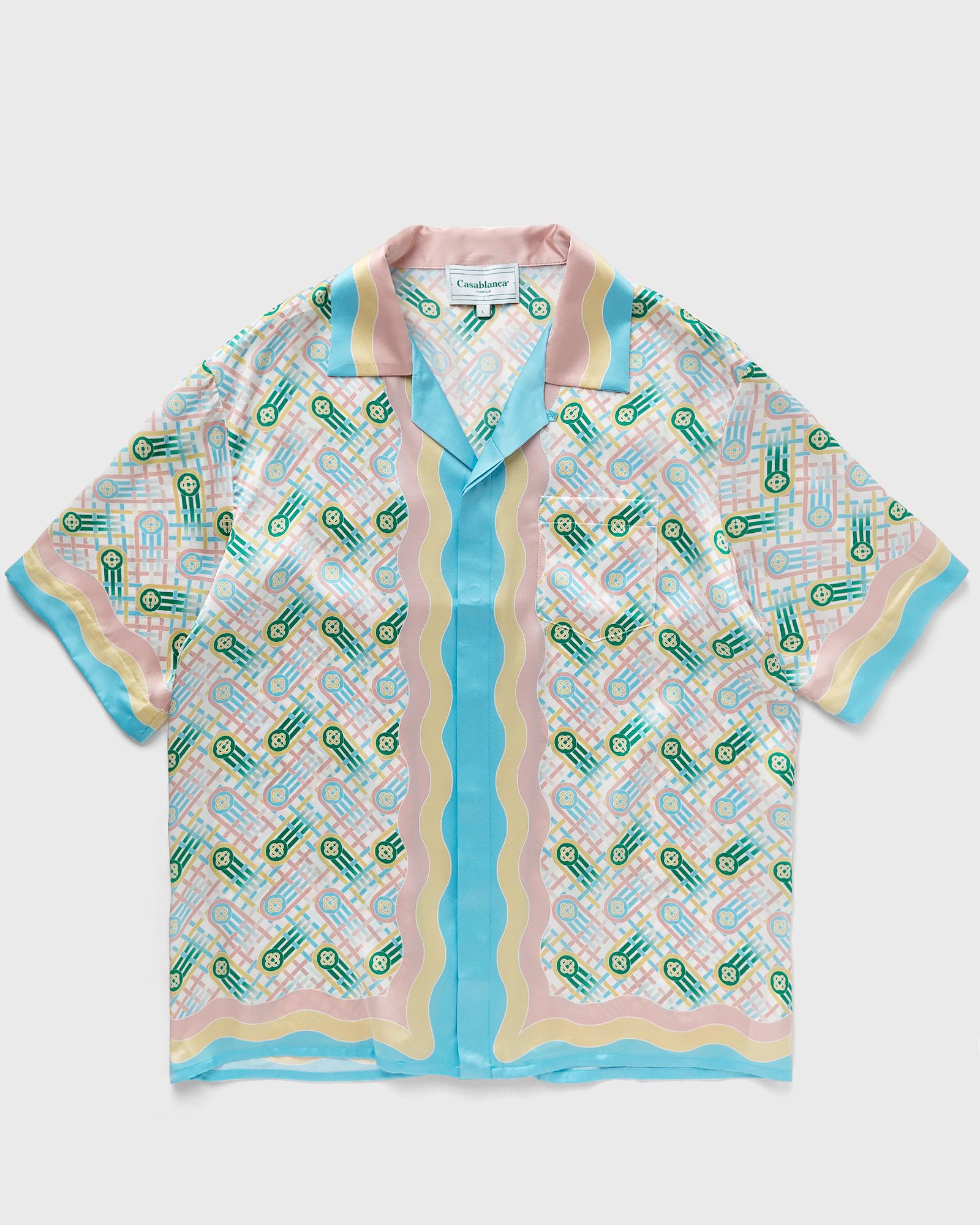 Casablanca CUBAN COLLAR SHORT SLEEVE SHIRT men Shortsleeves multi in Größe:M von Casablanca