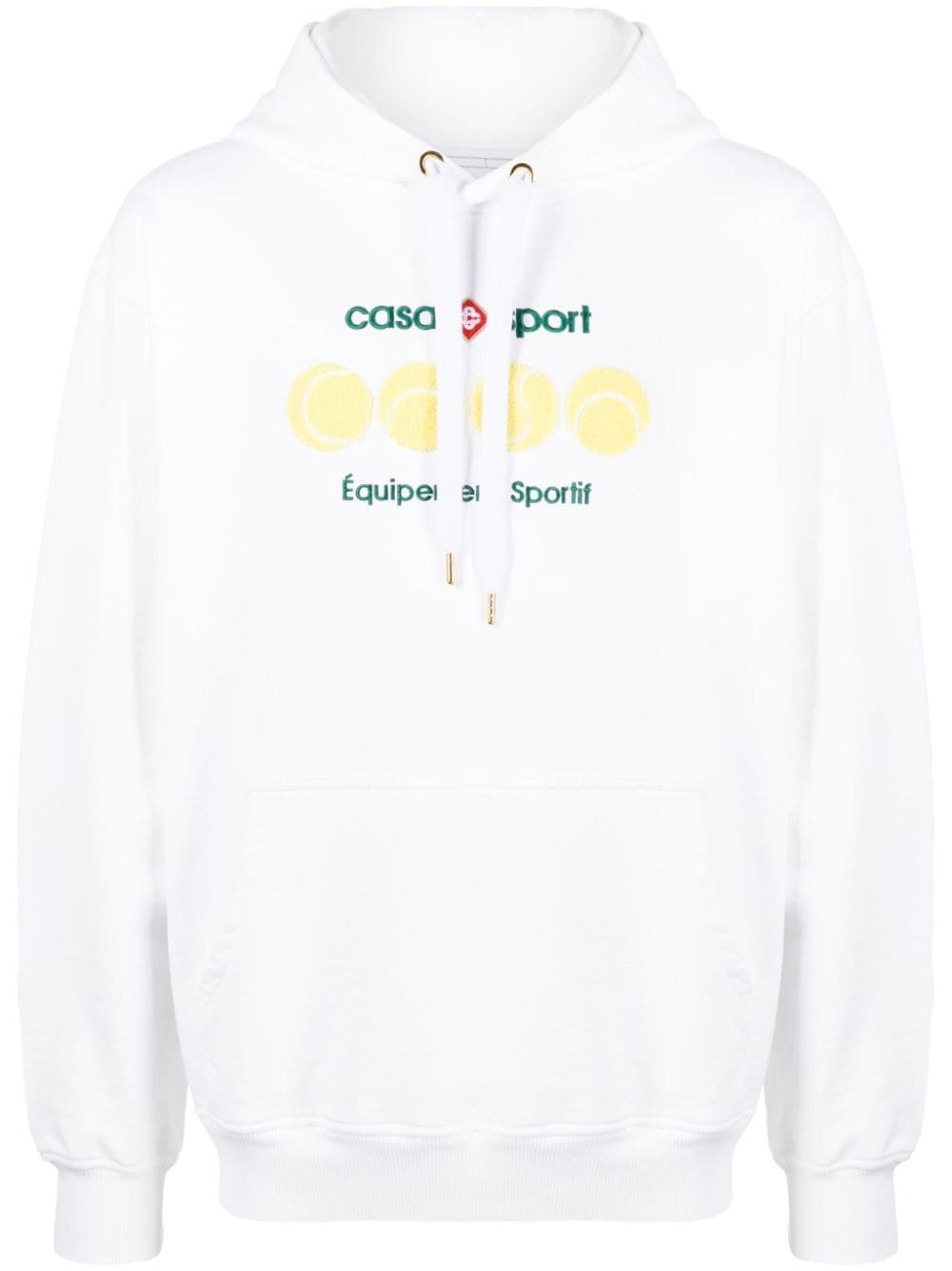 Casablanca Casa Sport Hoodie mit Tennisbällen - Weiß von Casablanca