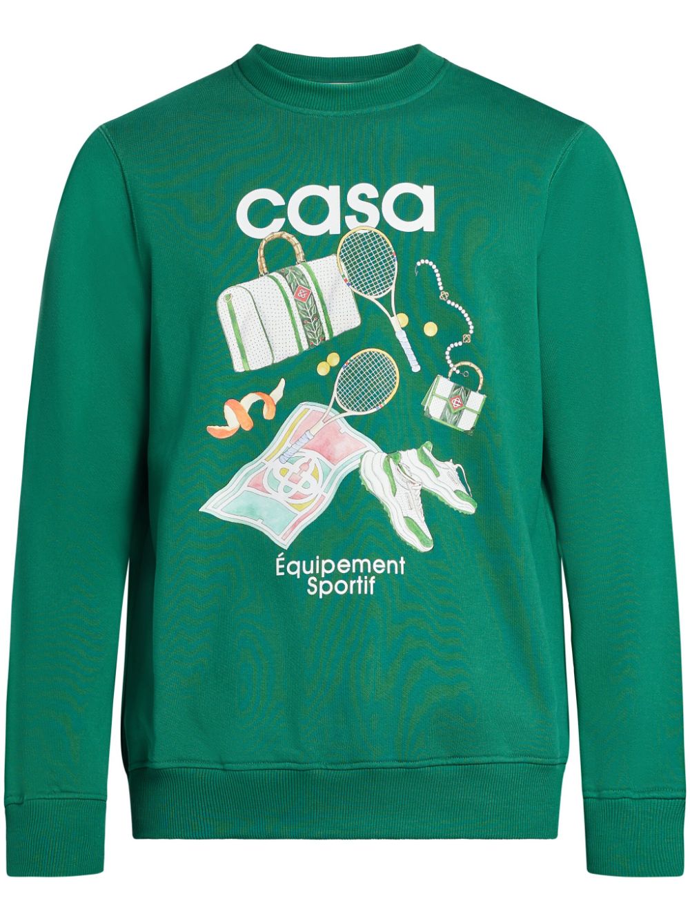 Casablanca Equipement Sportif Sweatshirt aus Bio-Baumwolle - Grün von Casablanca