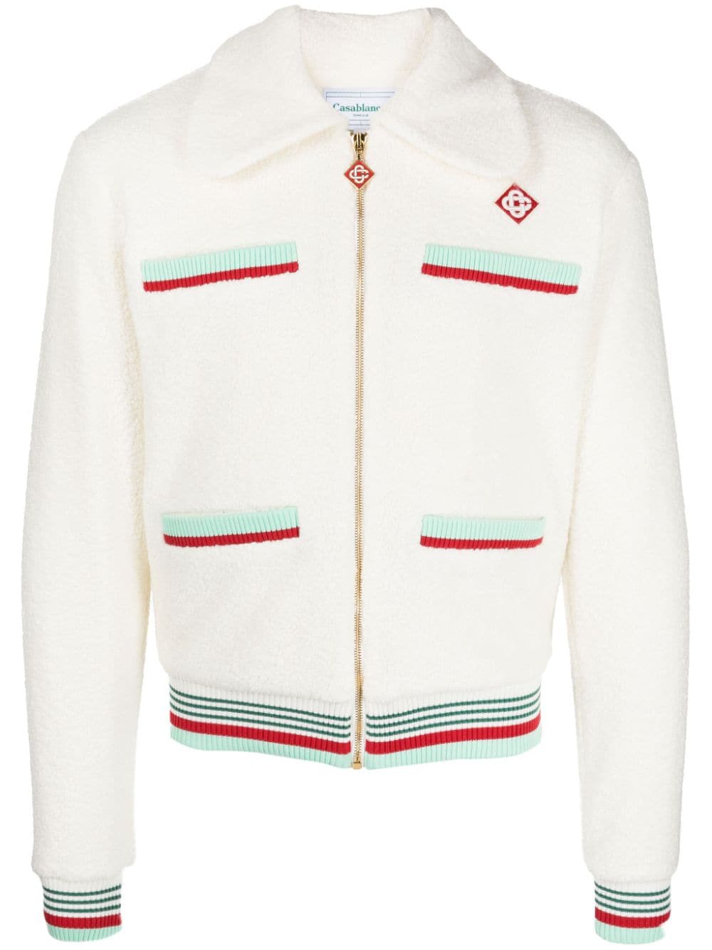 Casablanca Fleecejacke mit Logo-Patch - Nude von Casablanca