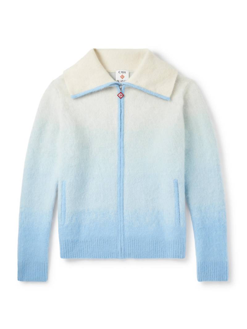 Casablanca - Fluffy Dégradé Knitted Zip-Up Jacket - Men - Blue - M Casablanca - Fluffy Dégradé Knitted Zip-Up Jacket - Men - Blue - M von Casablanca