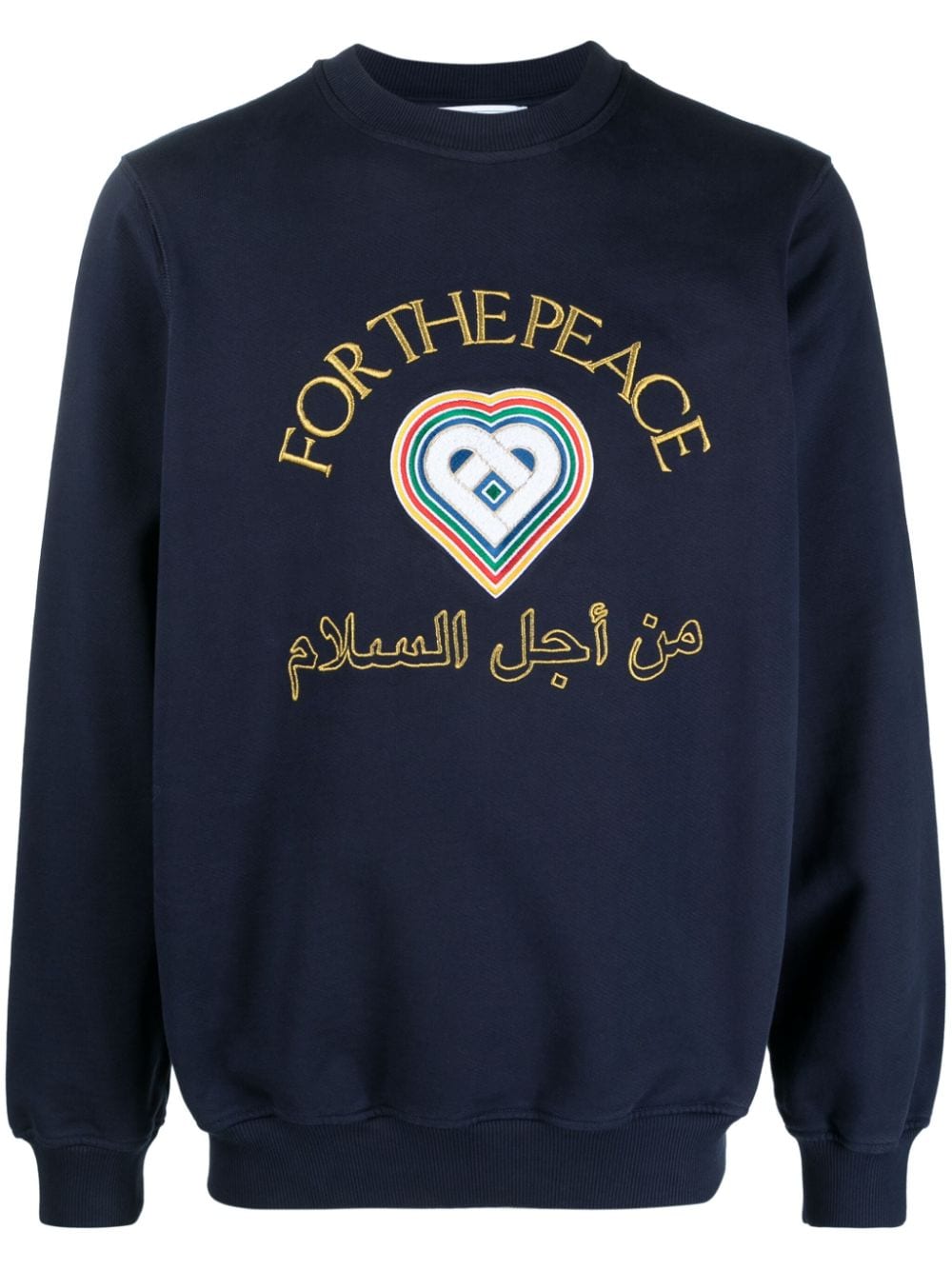 Casablanca Sweatshirt "For the Peace"-Schriftzug - Blau von Casablanca