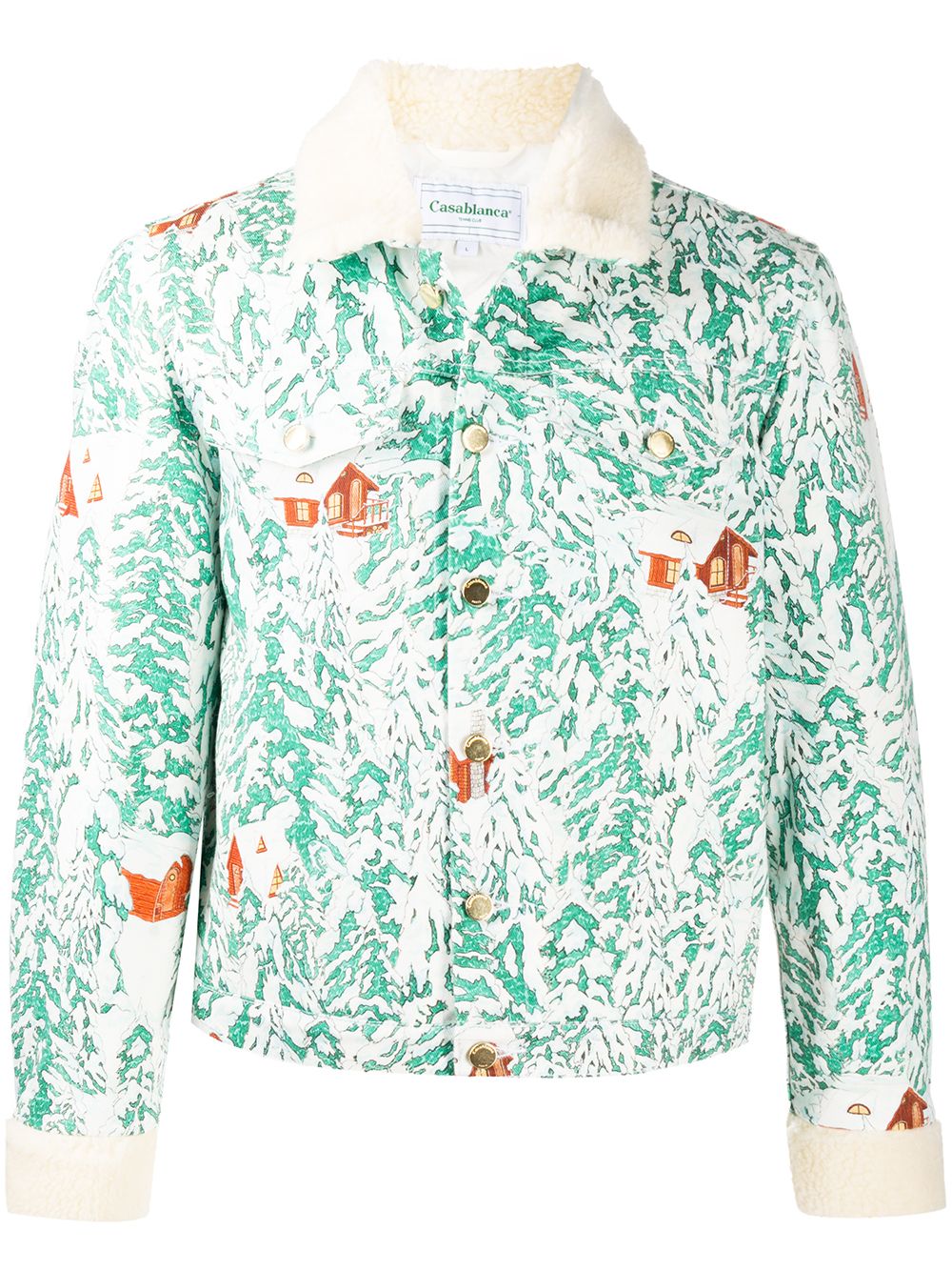 Casablanca Jacke mit Berghütten-Print - Weiß von Casablanca