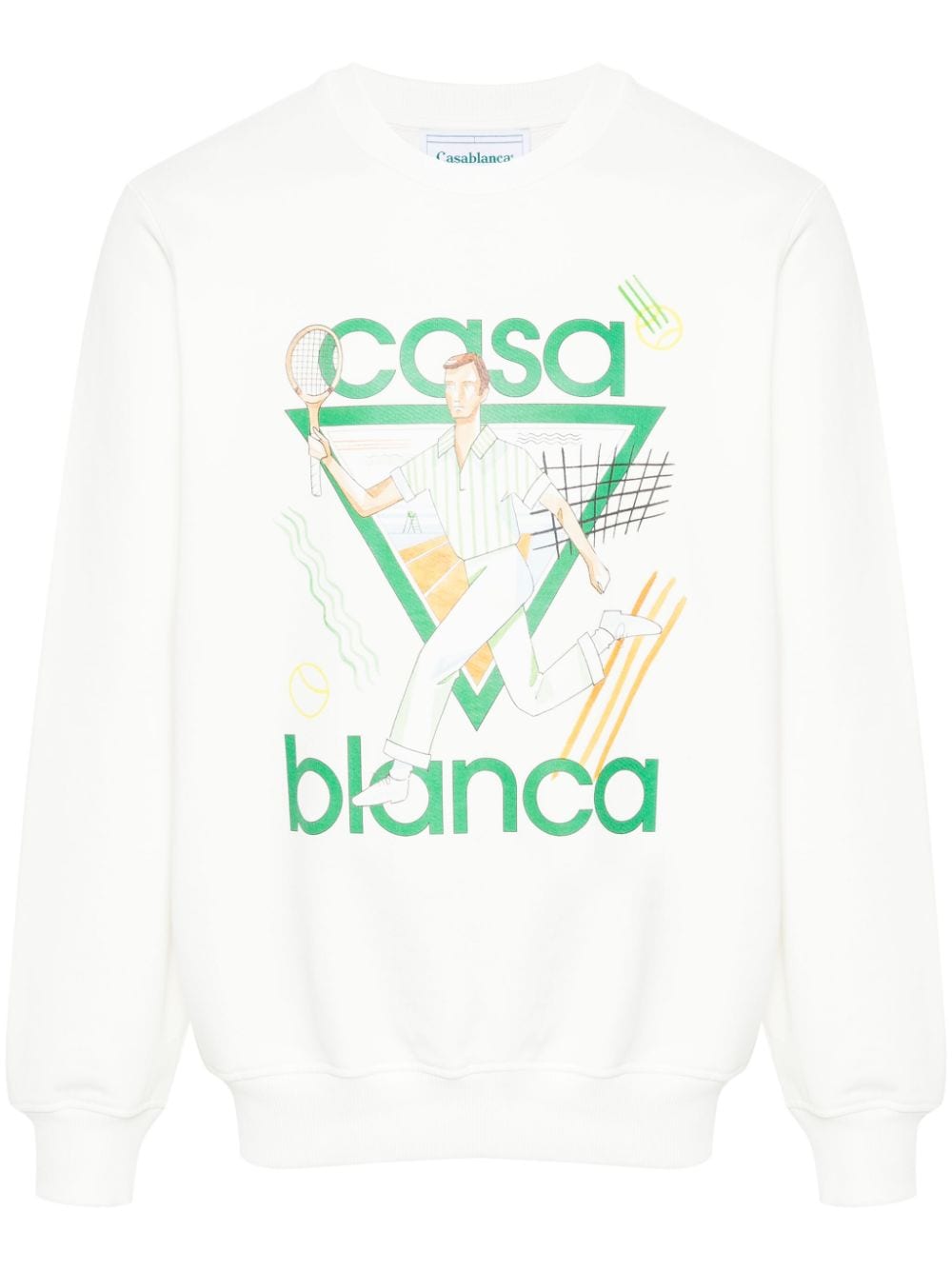 Casablanca Le Jeu Sweatshirt aus Bio-Baumwolle - Weiß von Casablanca