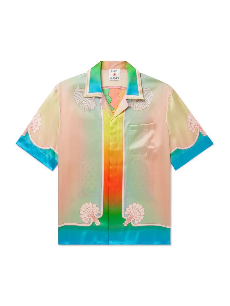 Casablanca - Lucid Dreams Convertible-Collar Printed Silk Shirt - Men - Multi - L von Casablanca