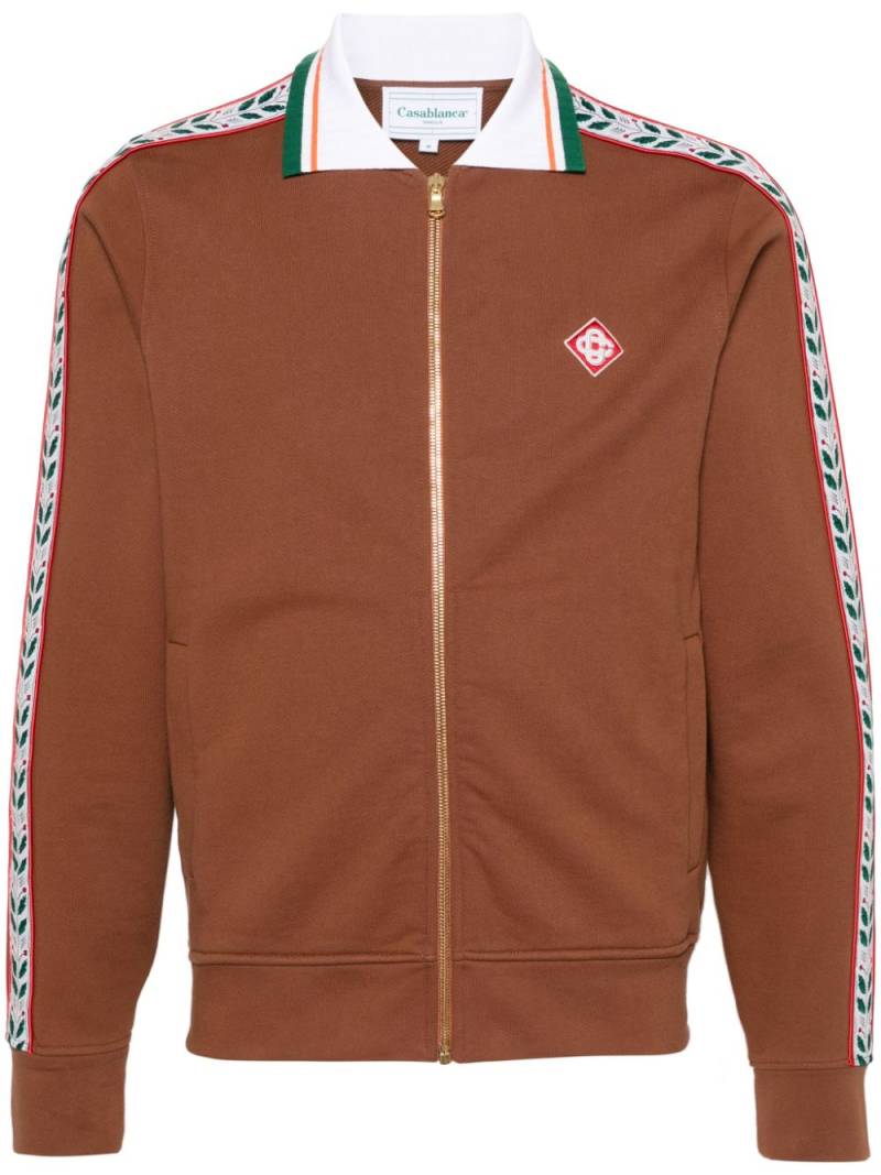 Casablanca Moto Sport Laurel Sweatshirt mit Reißverschluss - Braun von Casablanca