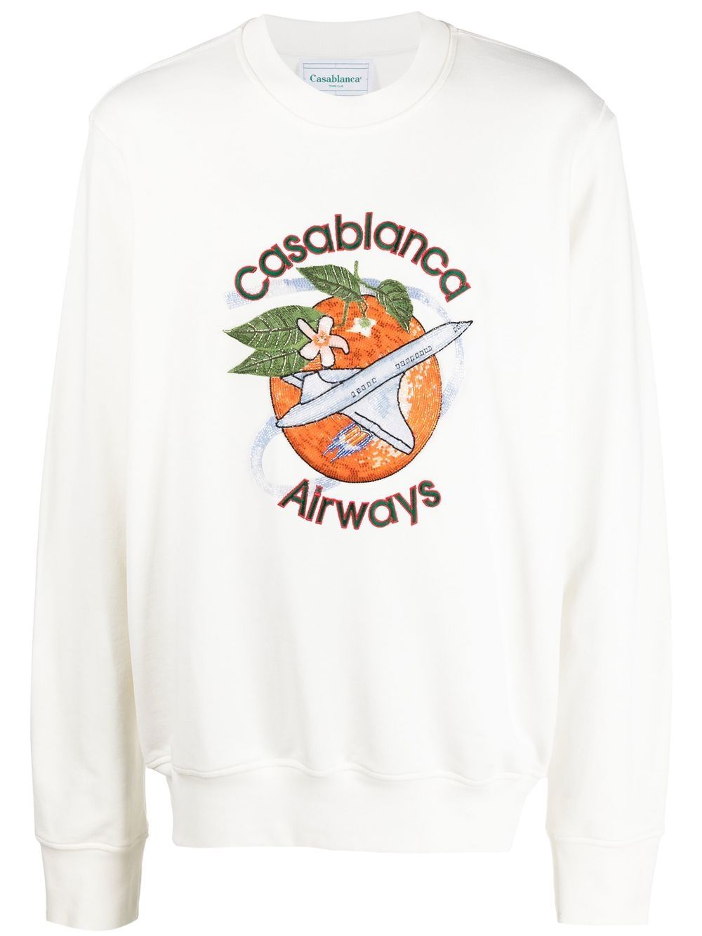 Casablanca Orbite Autour de l'Orange Sweatshirt - Weiß von Casablanca