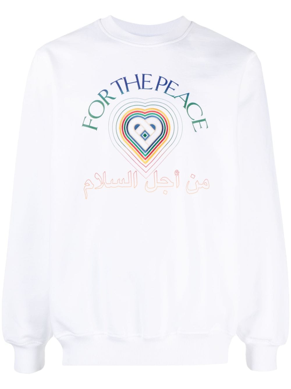 Casablanca Sweatshirt mit "For the Peace"-Print - Weiß von Casablanca