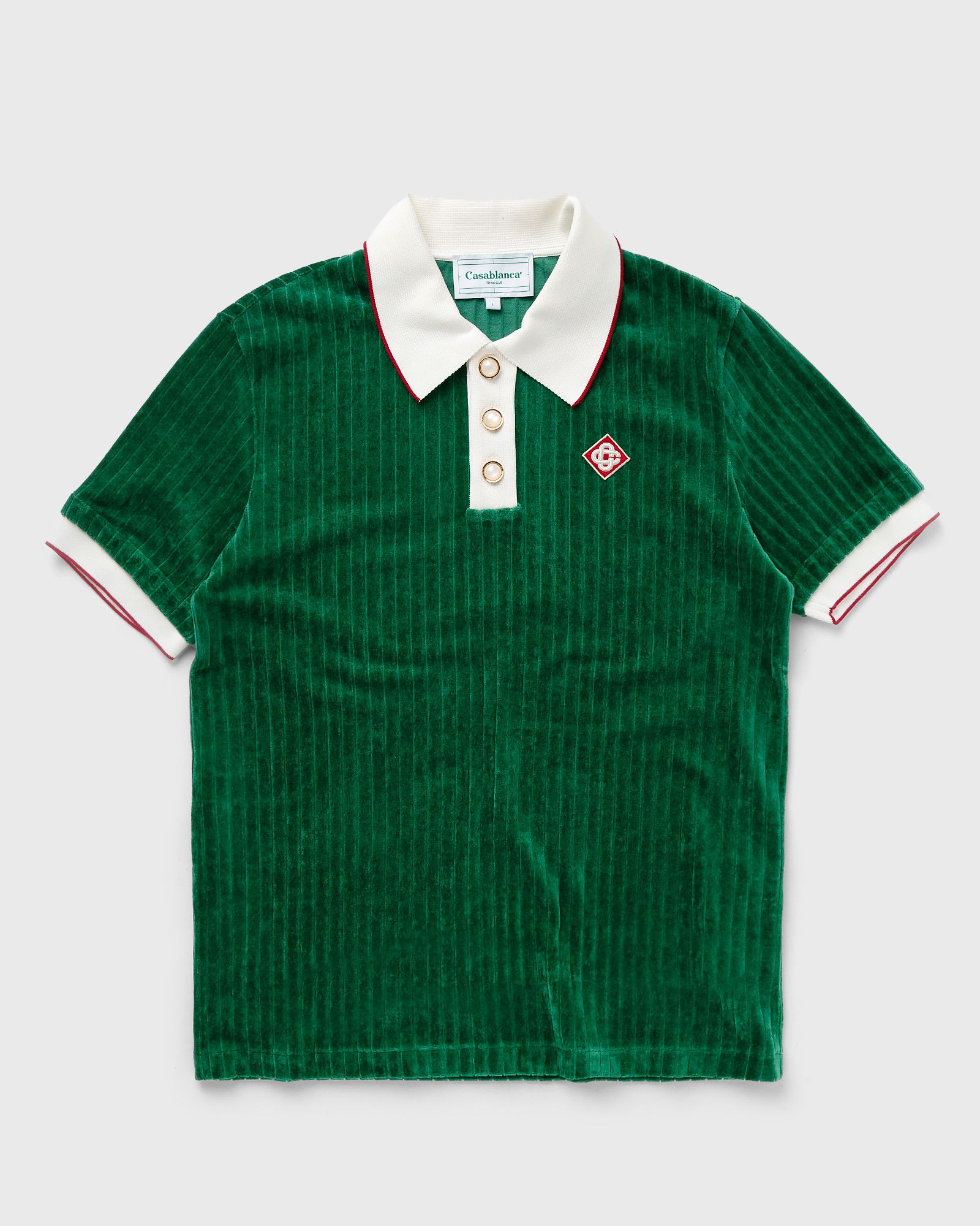 Casablanca RIB VELOUR POLO men Polos green in Größe:M von Casablanca