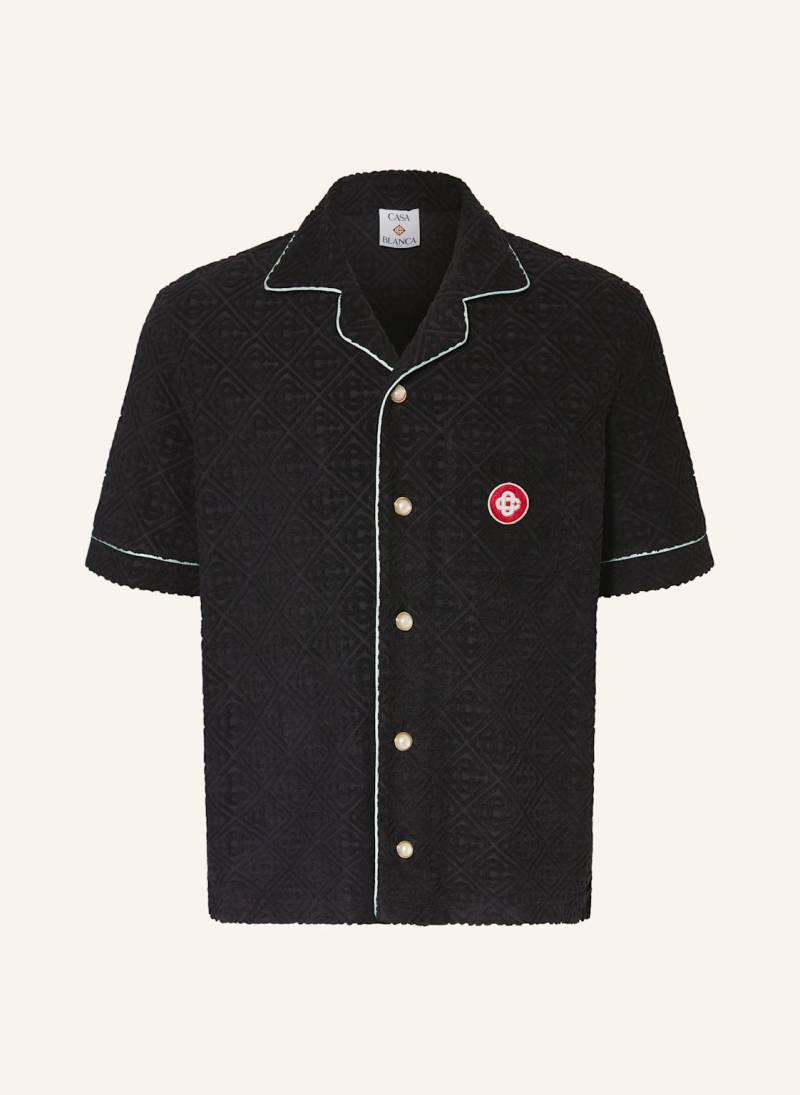 Casablanca Resorthemd Comfort Fit Aus Frottee schwarz von Casablanca