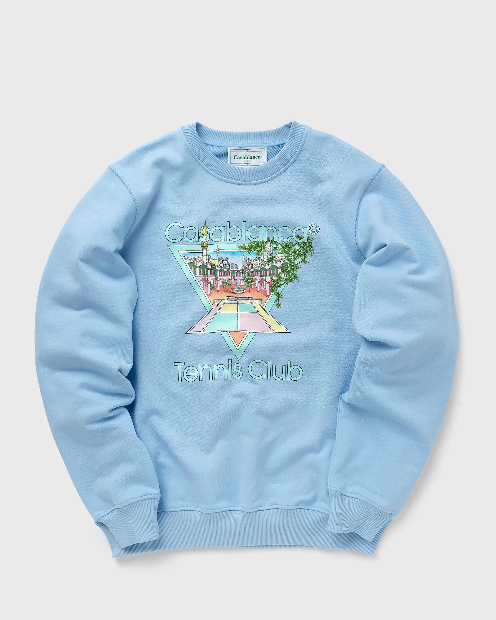 Casablanca TENNIS CLUB ICON PASTELLE PRINTED UNISEX SWEAT men Sweatshirts white in Größe:XXL von Casablanca