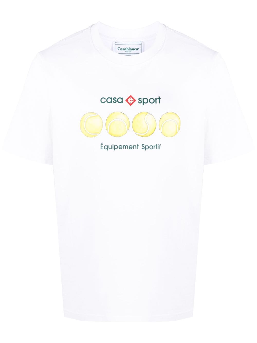 Casablanca T-Shirt mit Tennisball-Print - Weiß von Casablanca