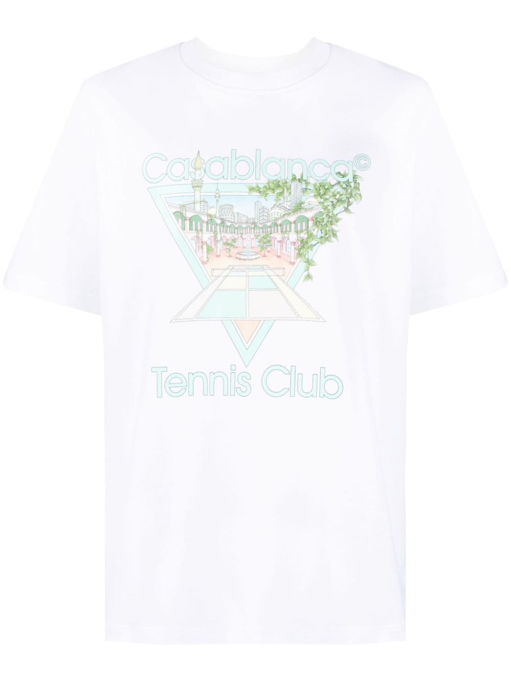 Casablanca Tennis Club Icon T-Shirt - Weiß von Casablanca