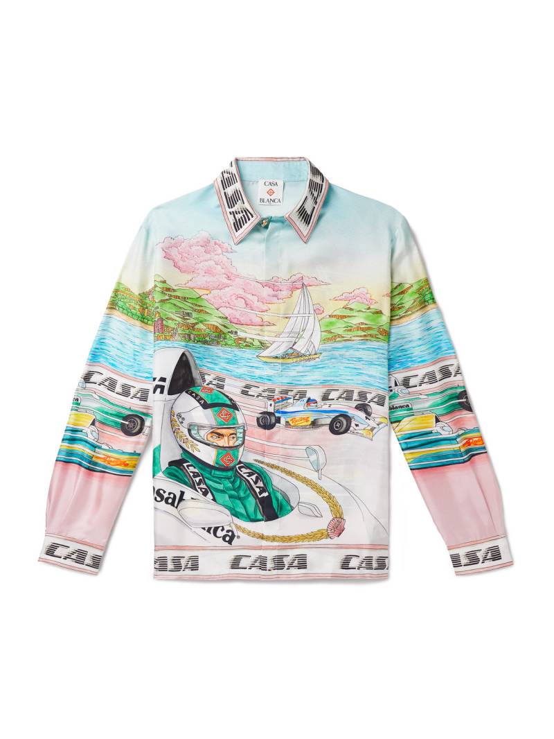 Casablanca - The Art of Racing Printed Silk-Twill Shirt - Men - Multi - S von Casablanca
