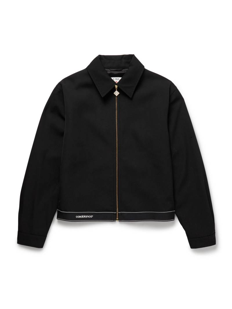 Casablanca - Wool-Twill Track Jacket - Men - Black - IT 50 von Casablanca